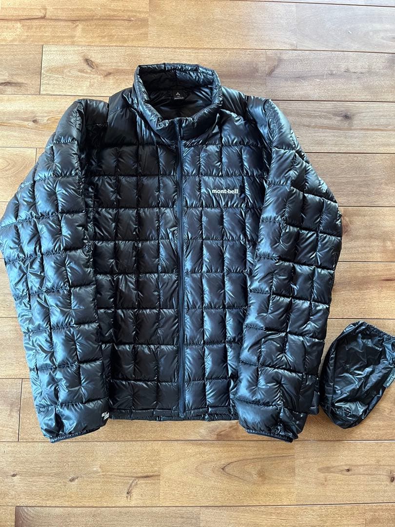 mont-bell プラズマ 1000 ダウン ジャケット ブラック 収納袋付