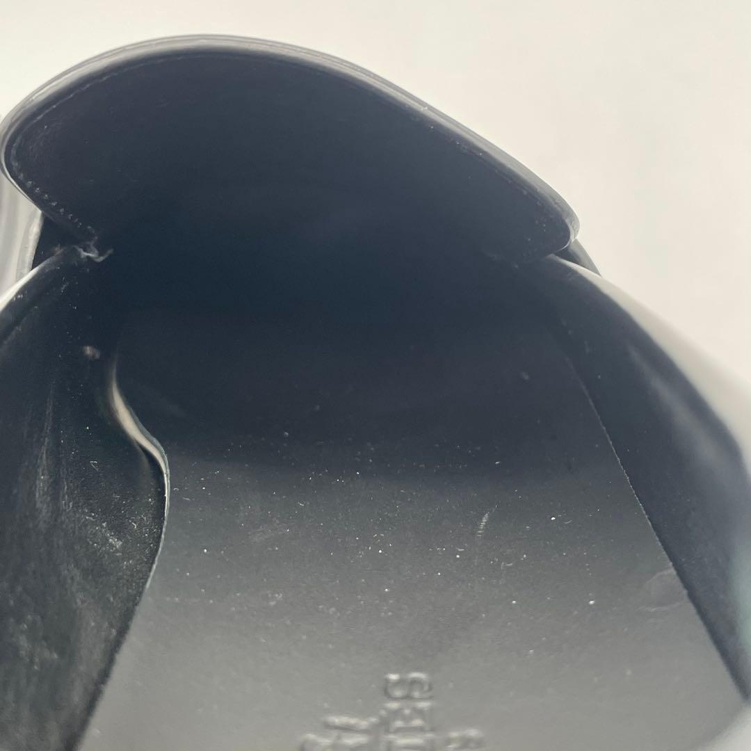 HERMES エルメス　ローファー　モカシン　ブラック　クロ　レザー