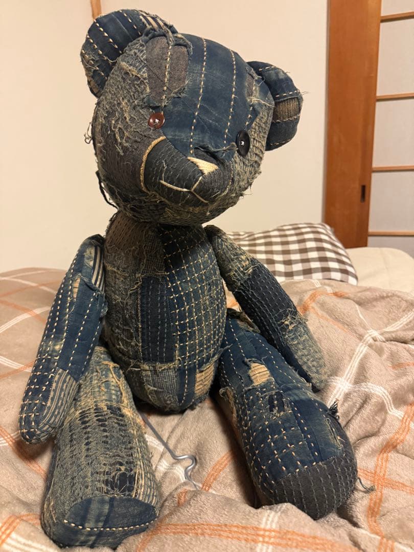 KAPITAL デニムクマ型ぬいぐるみ　刺し子
