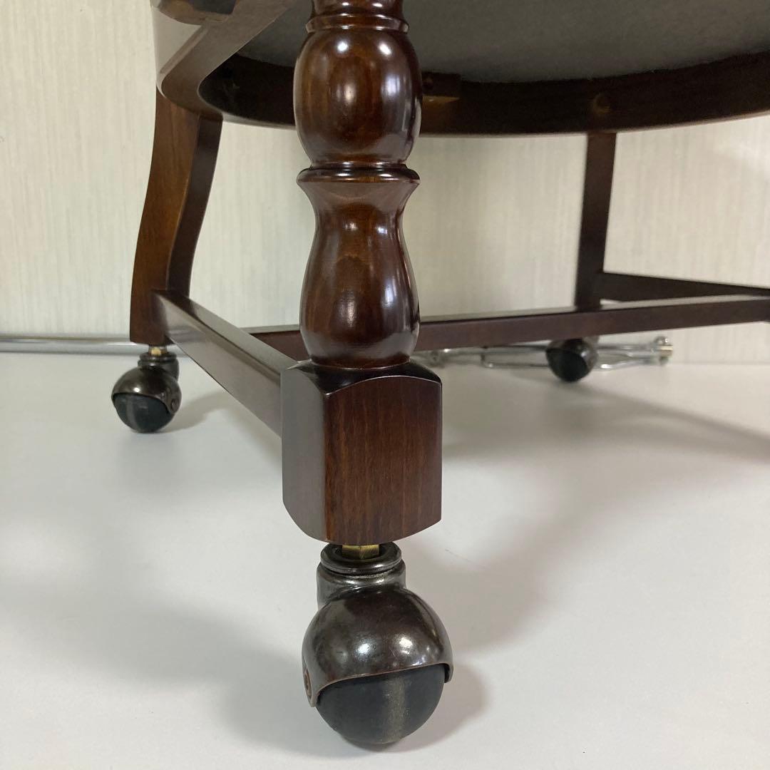 カリモク コロニアル アームチェア 椅子 1人がけ キャスター付き