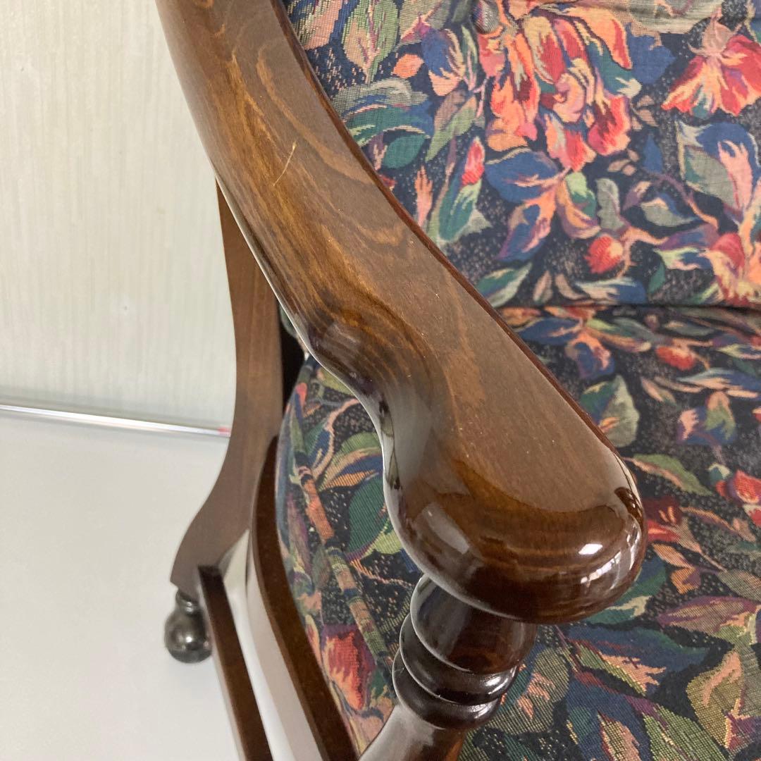 カリモク コロニアル アームチェア 椅子 1人がけ キャスター付き