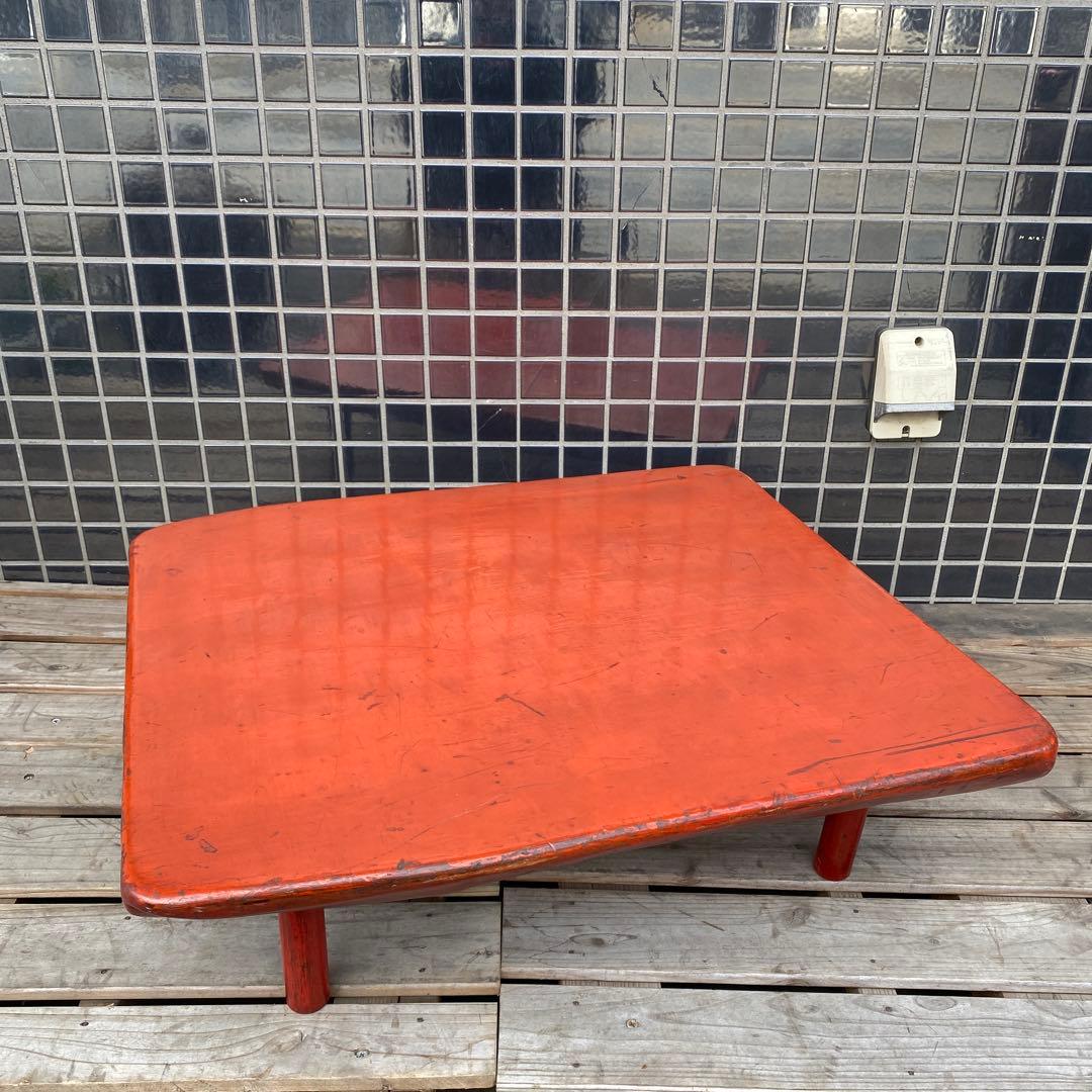 時代物 総漆塗り 座卓 テーブル 骨董品 明治 アンティーク家具