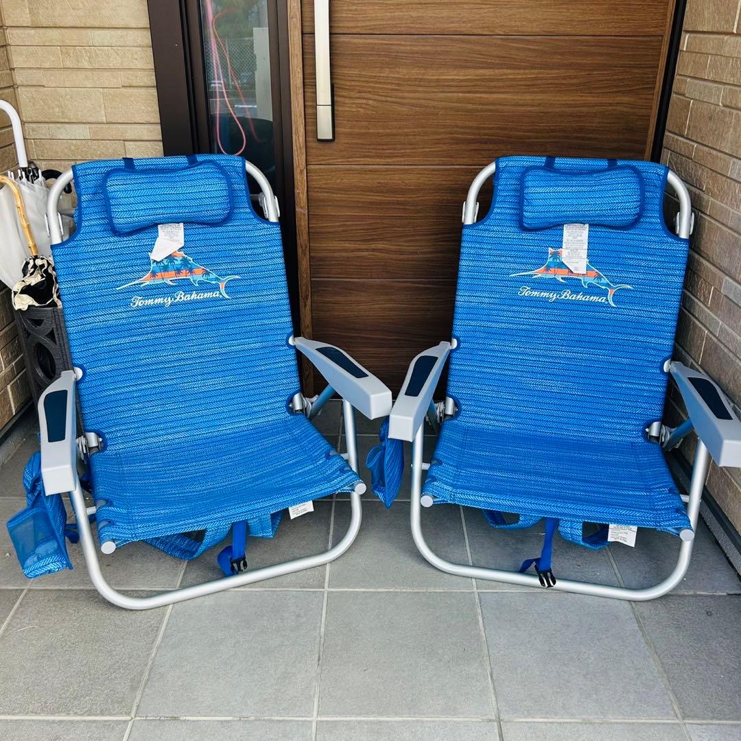 【美品】 Bahama トミーバハマ ビーチチェア ブルー　2セット