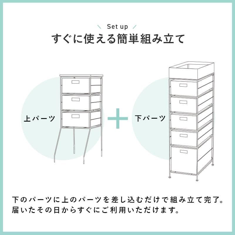 【訳あり特価】スリム ランドリーチェスト大容量 引き出し 防水 隙間収納