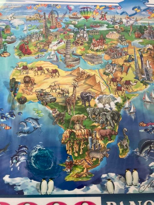 製造終了品　レア　2000ピース　世界地図　ジグソーパズル