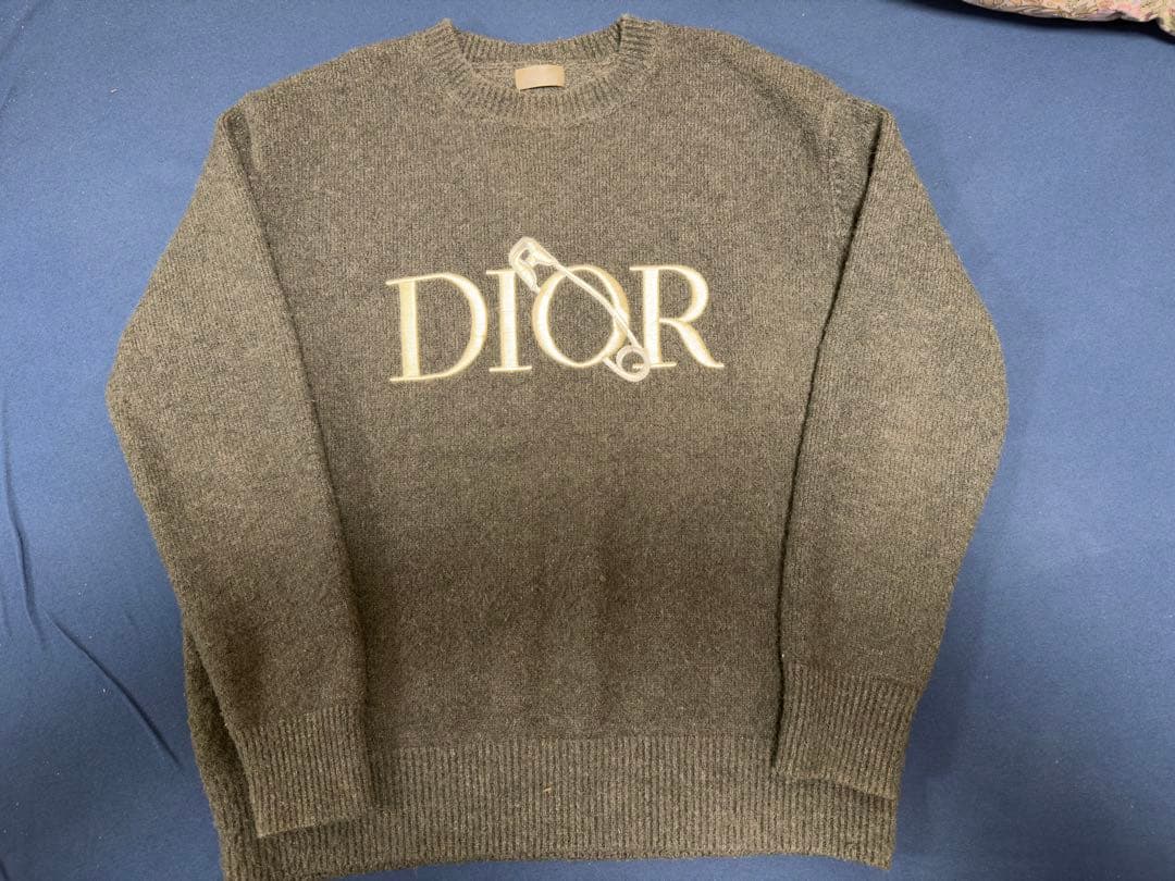 Dior グレー ロゴセーター Mサイズ