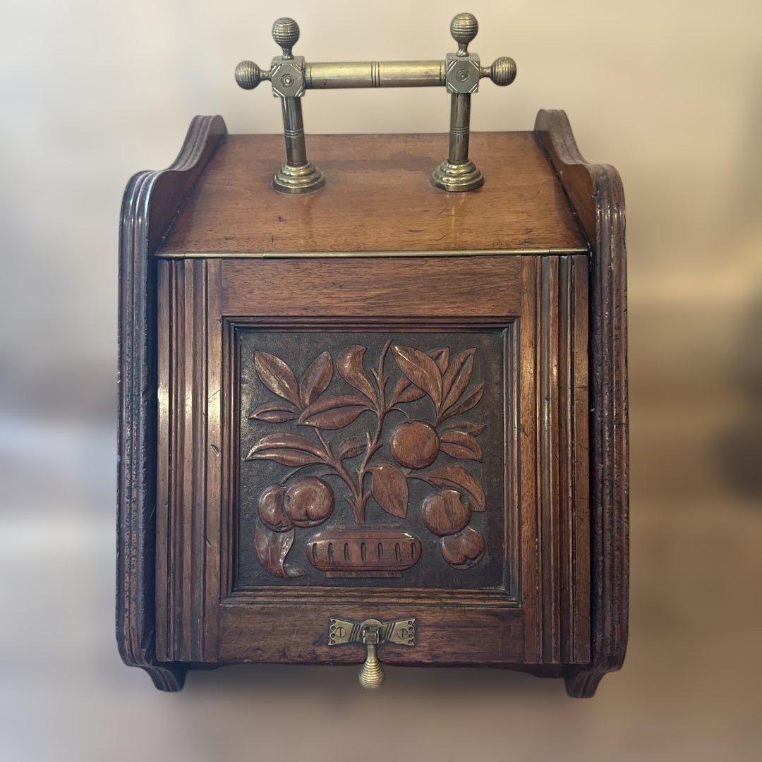 アンティーク 木製 彫刻 収納ボックス