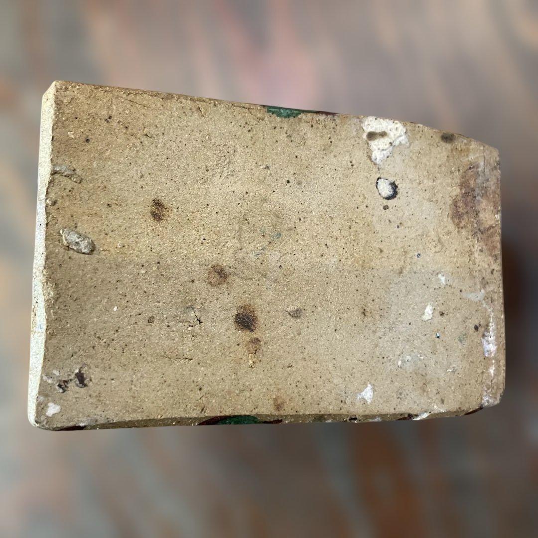 益子焼　合田好道　色絵角瓶　箱なし