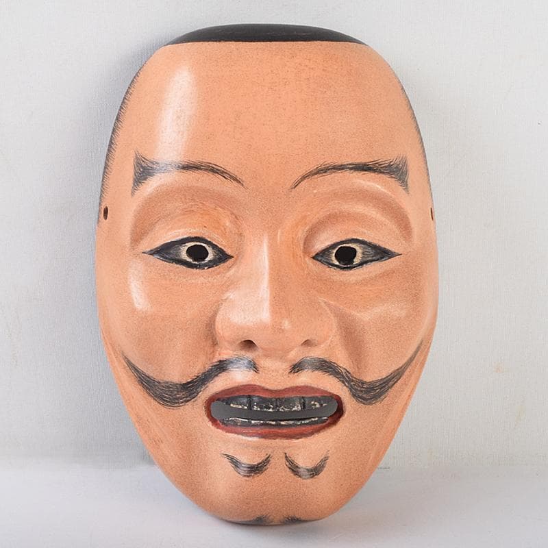 能面　能楽　雅楽　木彫　怪士　V　R9493