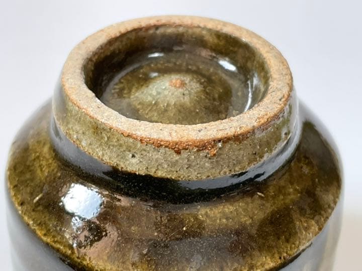 骨董　益子焼　濱田庄司　浜田庄司　？　民芸　民藝　鉄釉　指描　湯呑　コップ