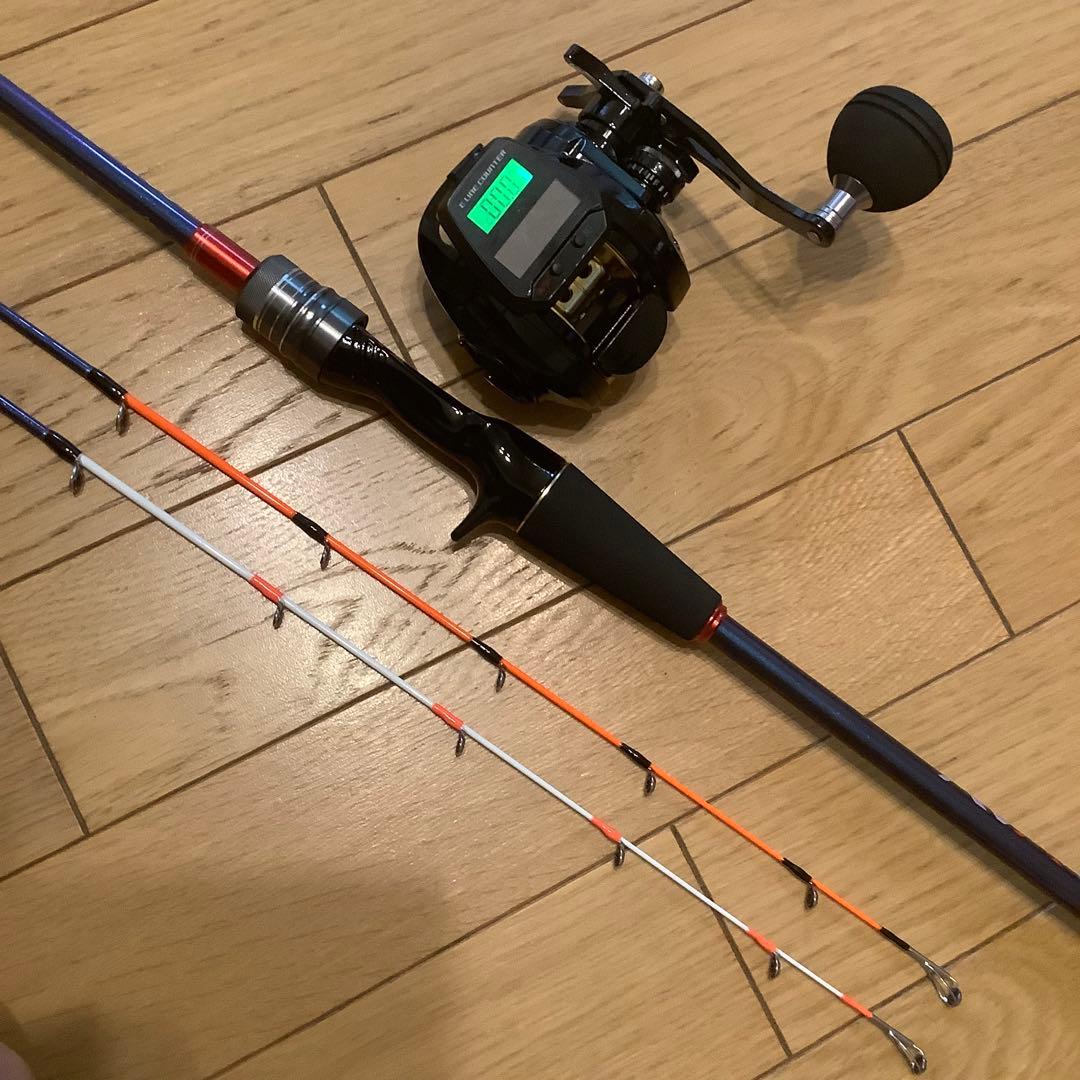 タイラバ　タコ釣り　1.65m 2WAYロッド&デジタルカウンター付ベイトリール