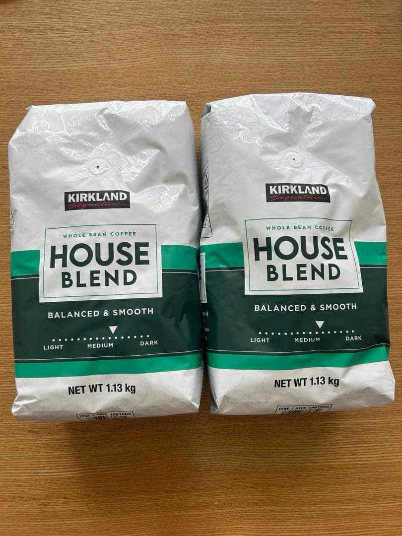 【2袋】コストコ カークランド ハウスブレンドコーヒー 豆1.13kg×2袋