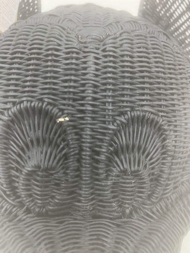 ミッキー型 ブラック かごバッグ