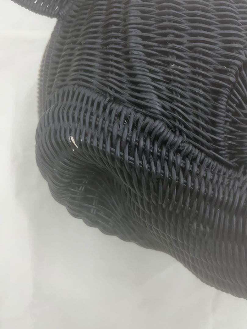 ミッキー型 ブラック かごバッグ