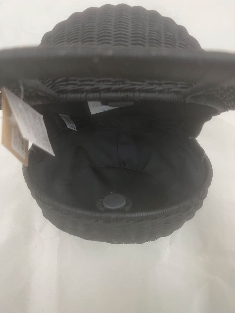 ミッキー型 ブラック かごバッグ