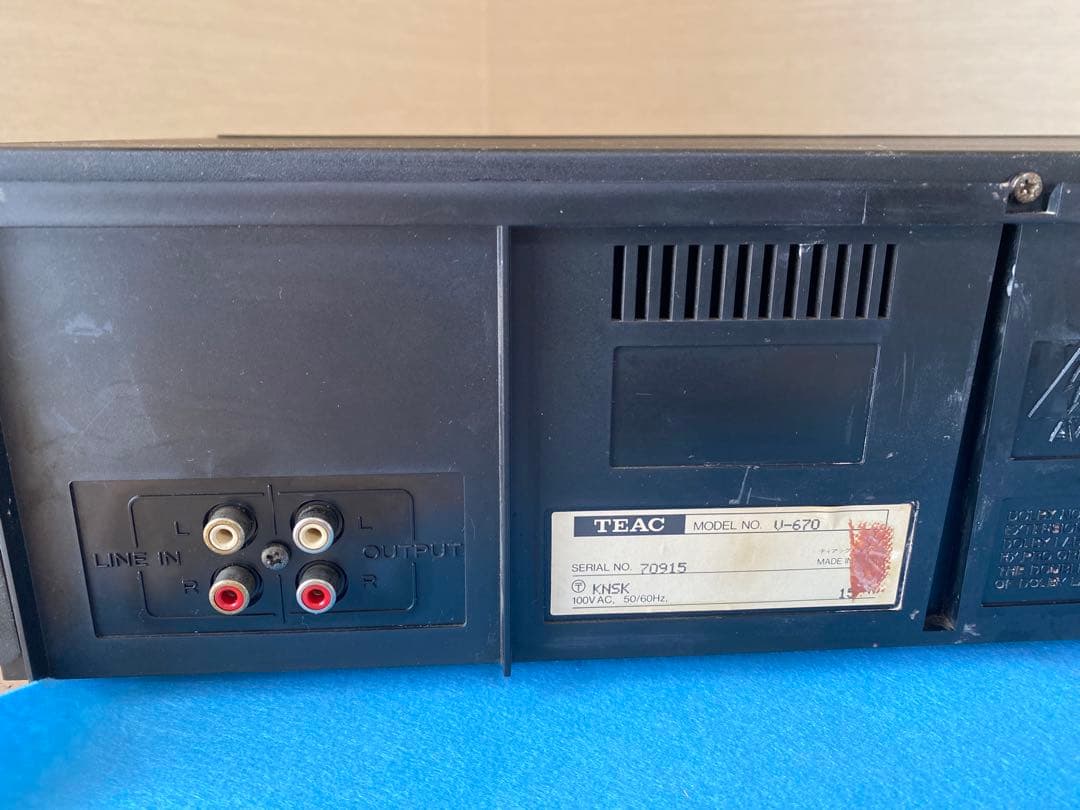 TEAC V-670 カセットデッキ　3ヘッド　動作OK