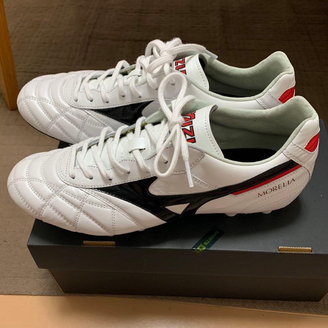 Mizuno Morelia サッカーシューズ ホワイト/ブラック/レッド 26