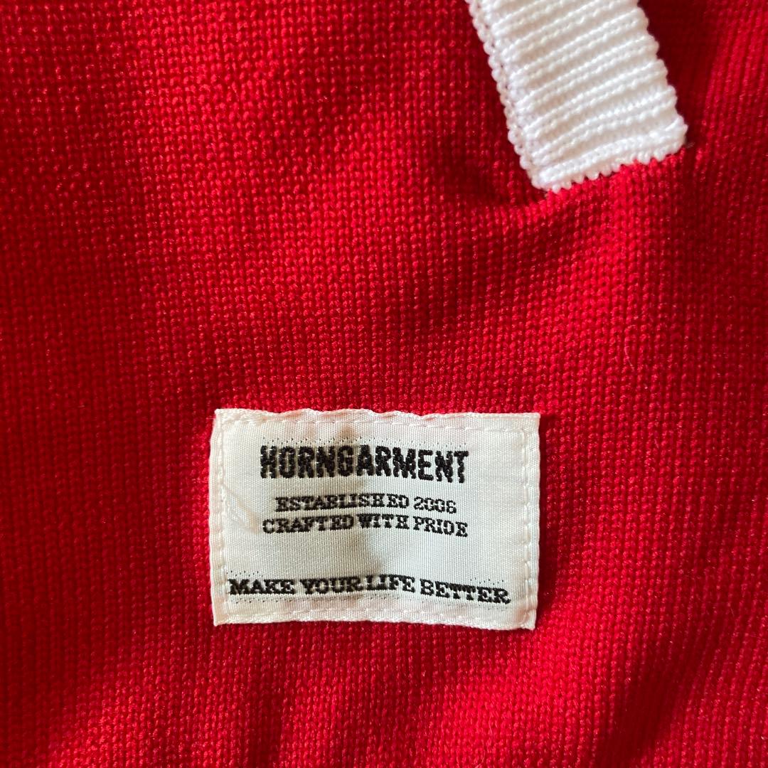 HORN GARMENT ロゴ 刺繍 HAPPY SURF プルオーバー S 赤