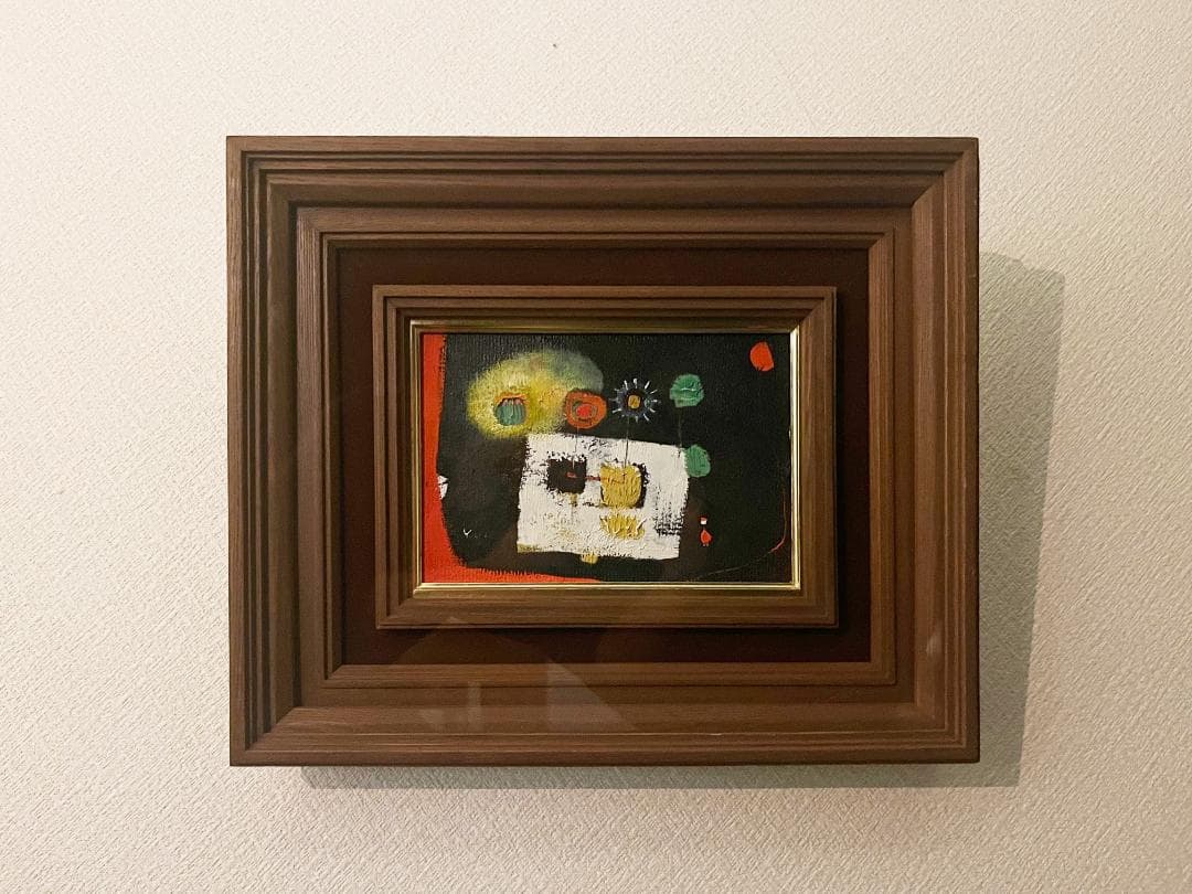 希少品　鴨下葉子　抽象画　ガッシュ作品　私のメルヘン