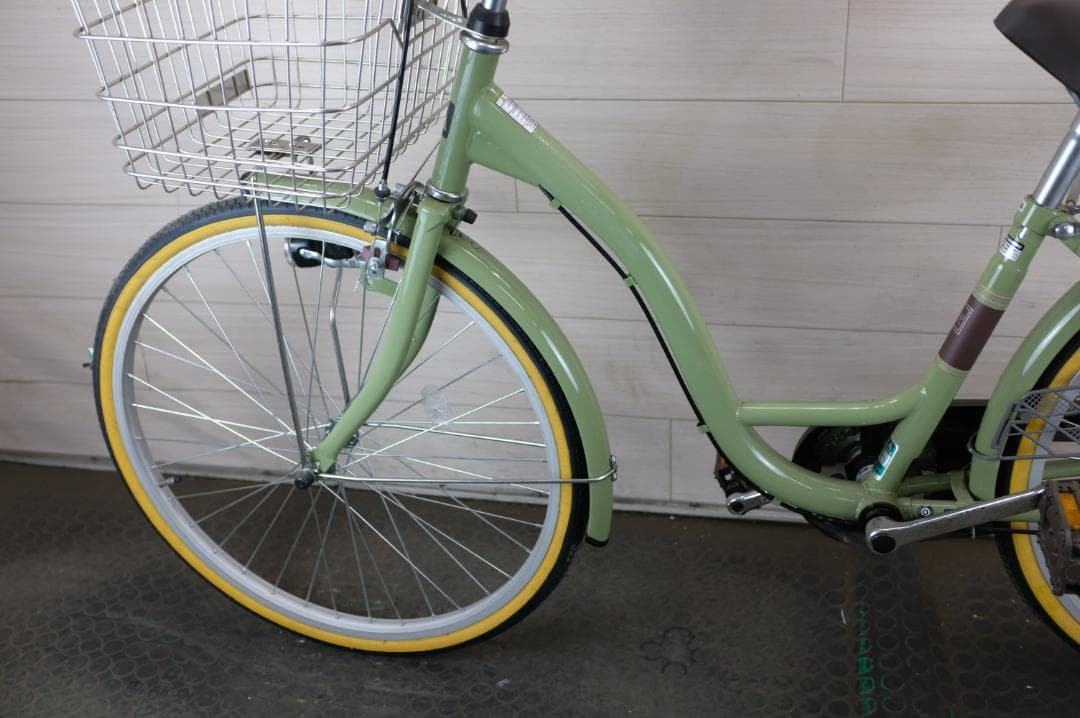 美品　軽快車　24インチ　シングル　ライト