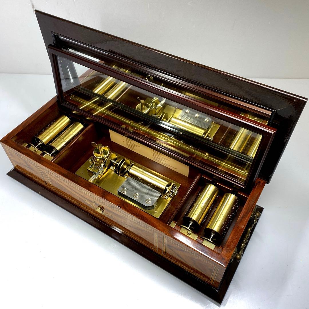 稼働品リュージュ50弁5曲替シリンダー式オルゴール替4点　東Y7-0217☆1F