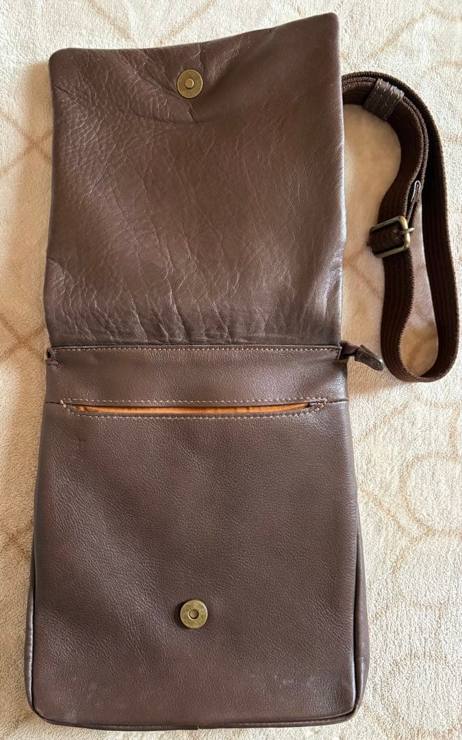 土屋鞄製造所 ショルダーバッグ/フラップバッグ/レザー/ブラウン
