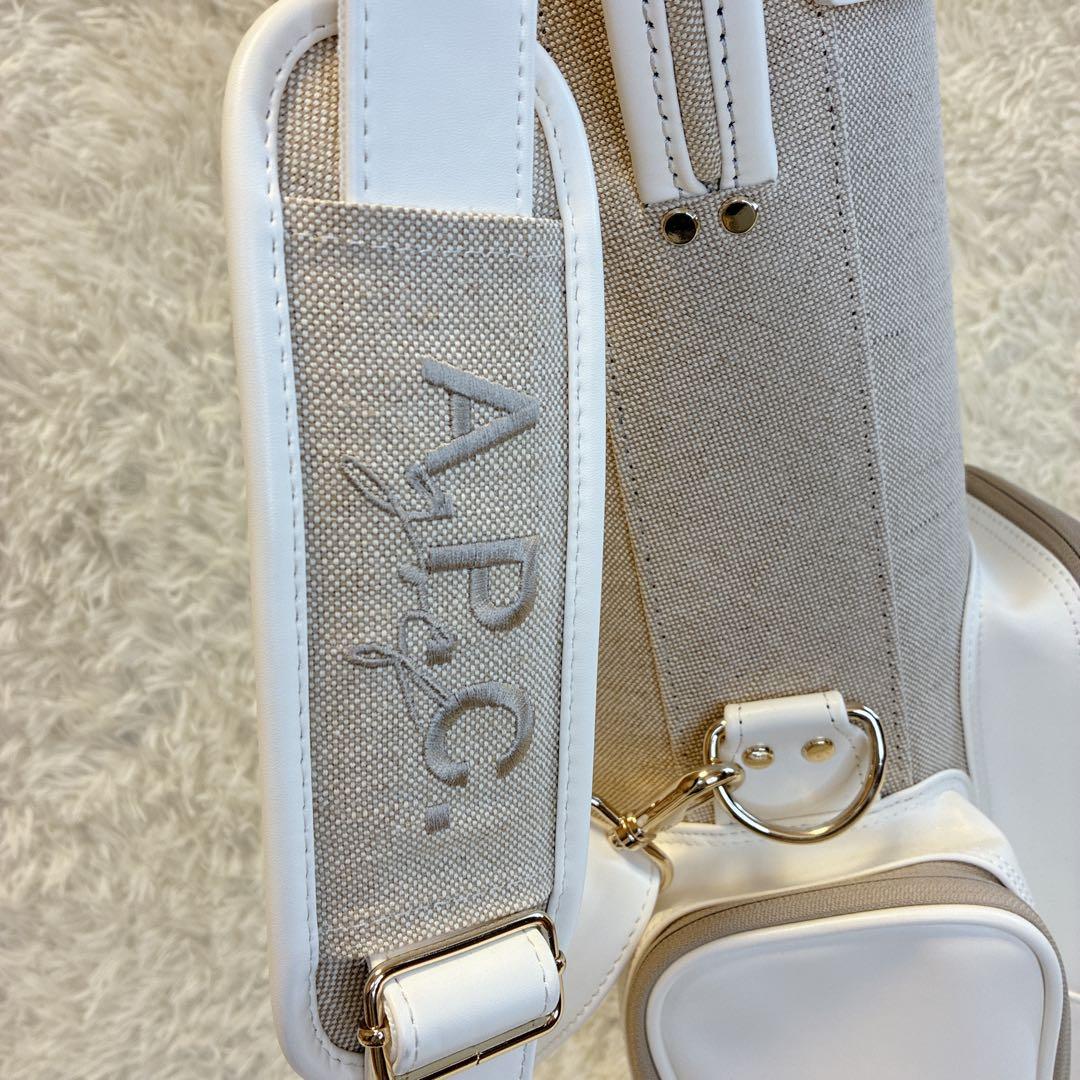 美品✨ A.P.C. ゴルフ JEAN スタンド付 キャディバッグ ベージュ