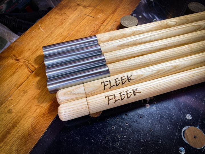 ウッドポール210㎝3本継2本1セット