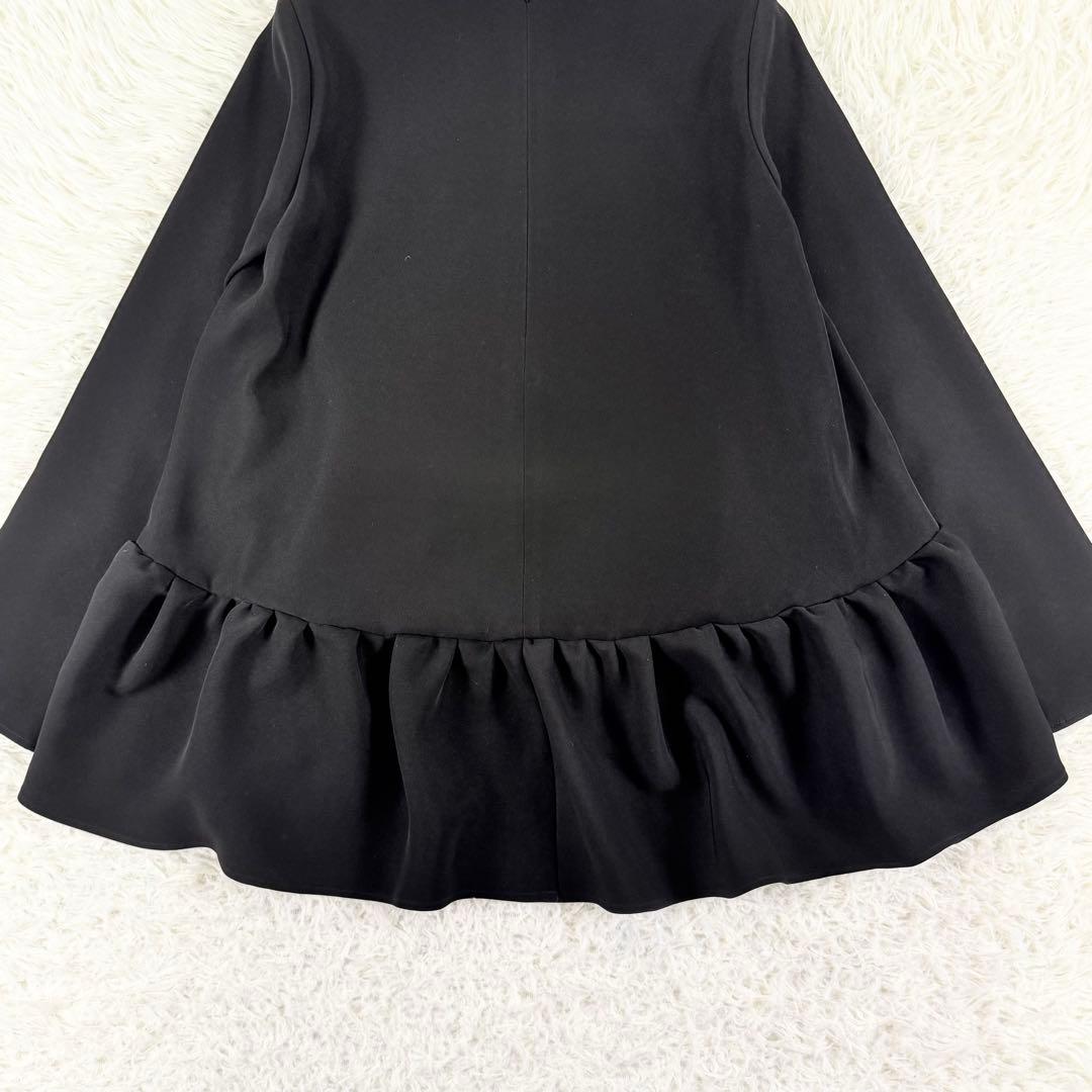 2024年製✨ ヨーコチャン ロングスリーブヘムギャザーブラウス Sサイズ 黒