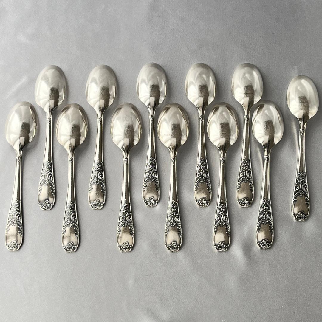 【仏蘭西】ルイ15世様式 コーヒースプーン 12本　Louis XV 14cm