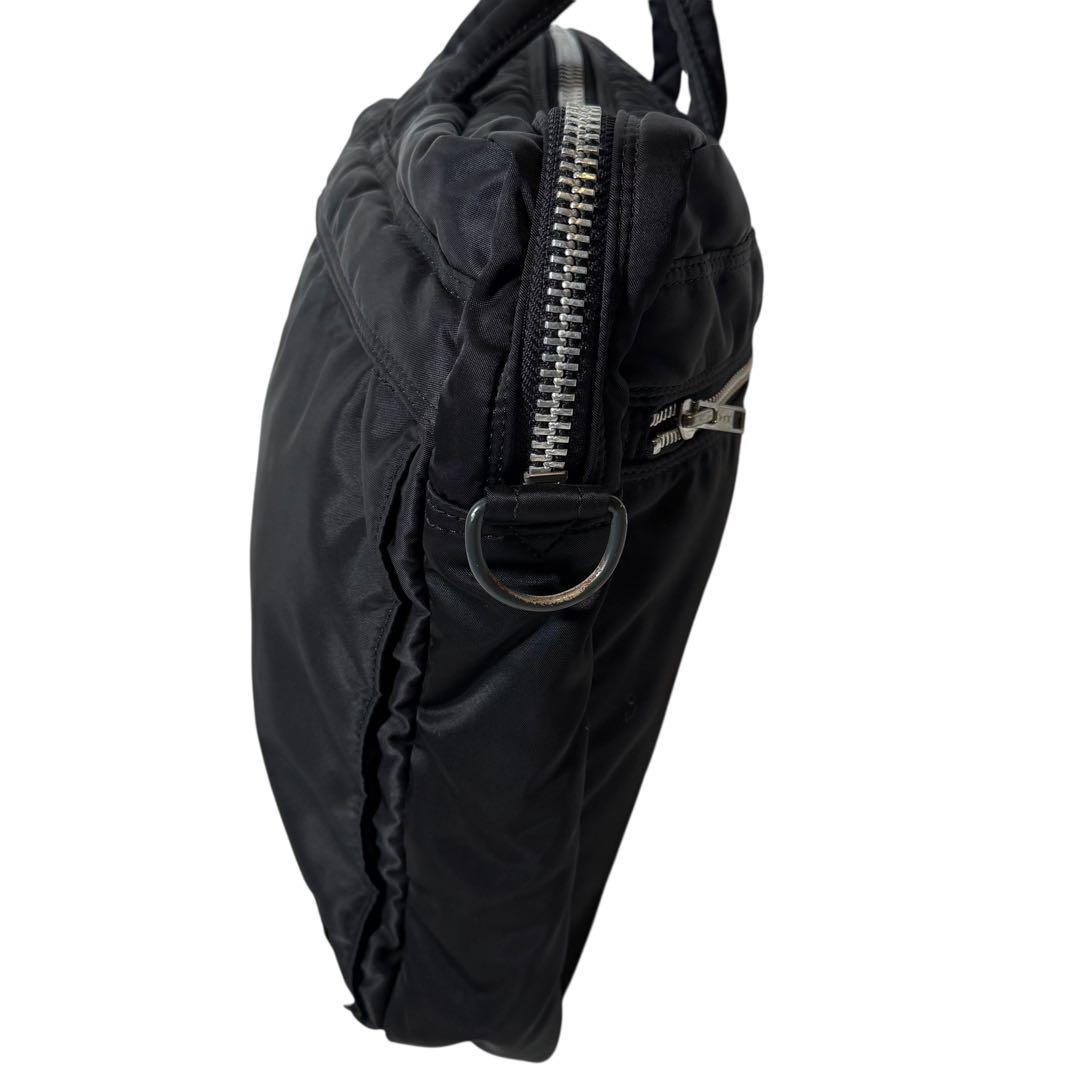 【美品】 ポーター タンカー ブリーフケース ブラック ナイロン 黒