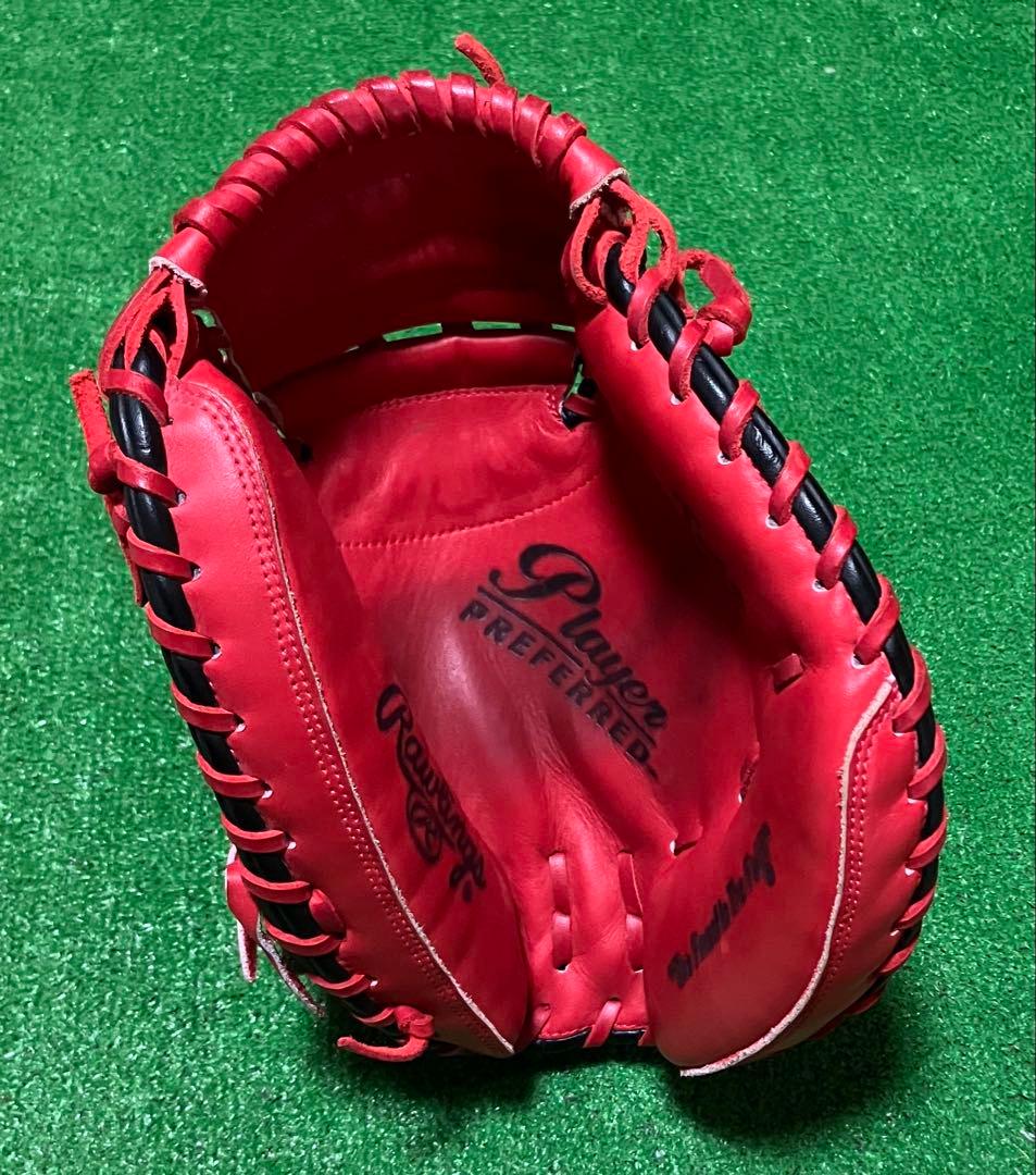 一般軟式 野球 キャッチャーミット ローリングス レッド Rawlings