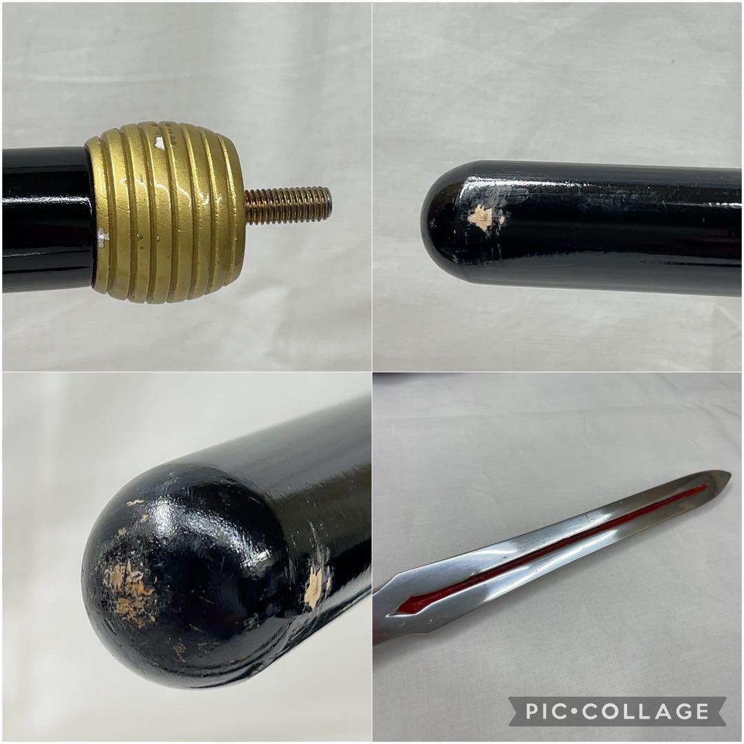 槍 模造刀 3本継 組立式 三角槍 全長約198㎝ 模擬刀 美術刀 舞踊