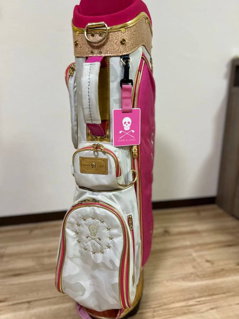 マークアンドロナ　MARK&LONA ピンク カモフラージュ ゴルフバッグ