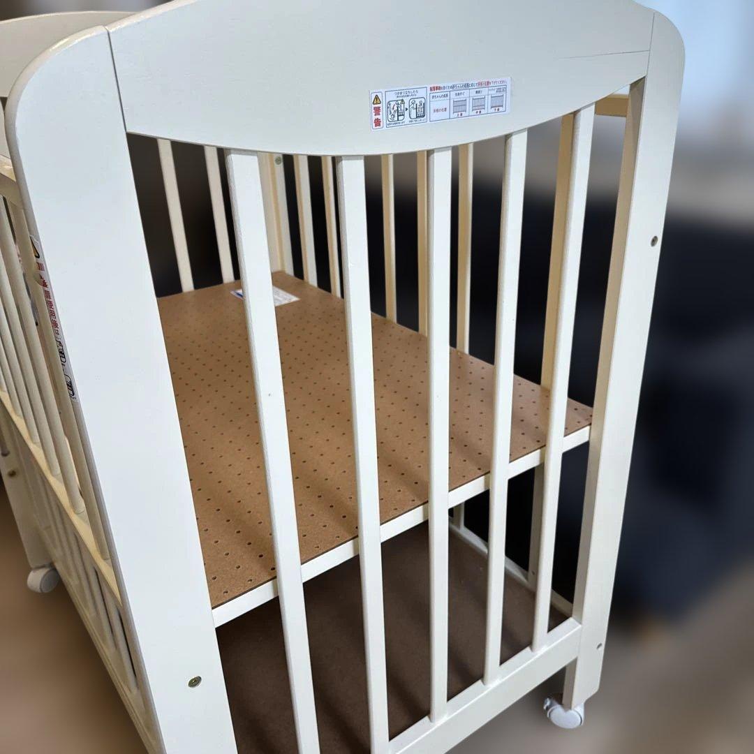 【匿名配送】 カトージ ベビーベッド ミニベビーベッド アイボリー 白