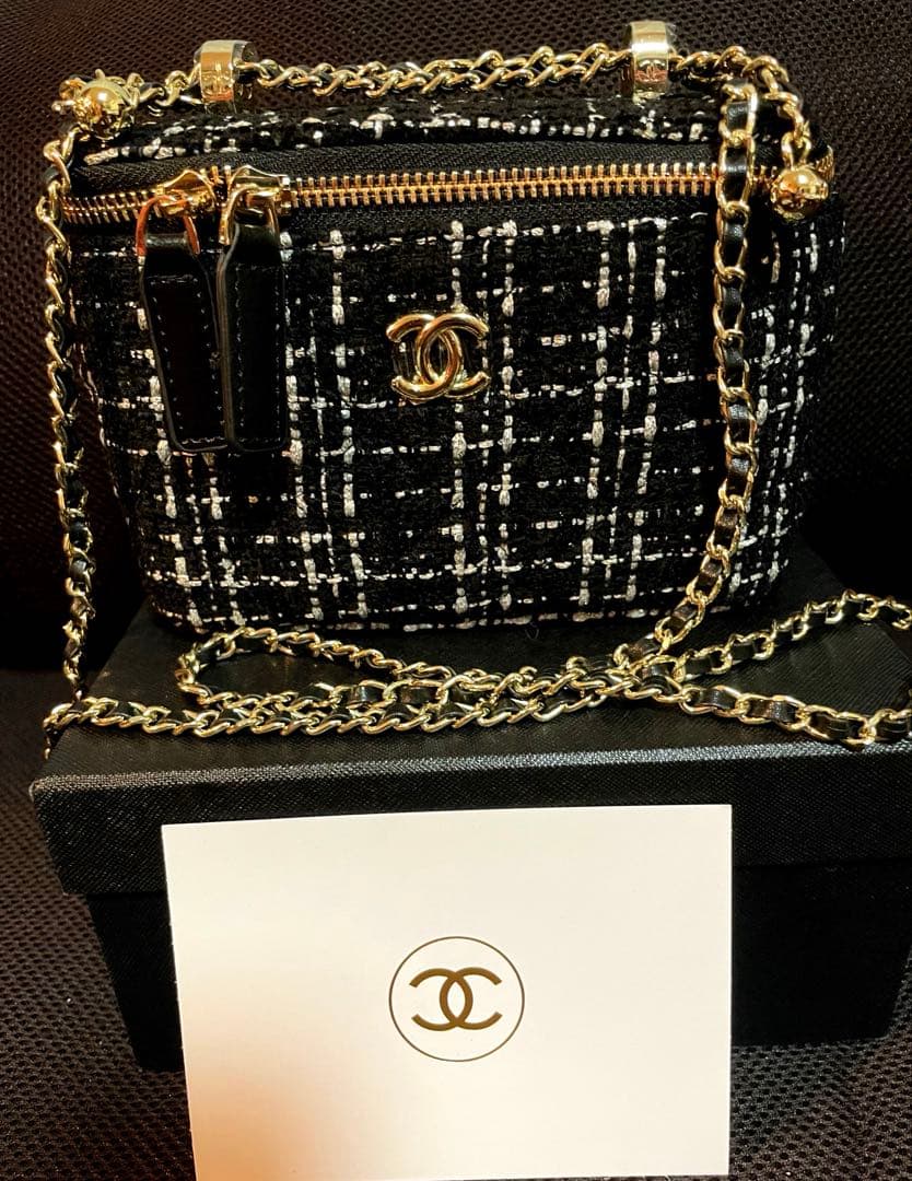 CHANEL シャネル　ツイードバニティチェーン　ショルダーバッグ　ノベルティ
