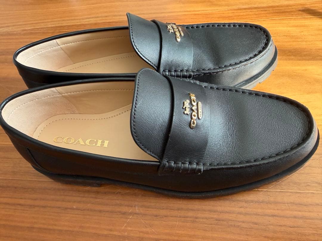 COACH★コーチ ブラック ローファー 24cm