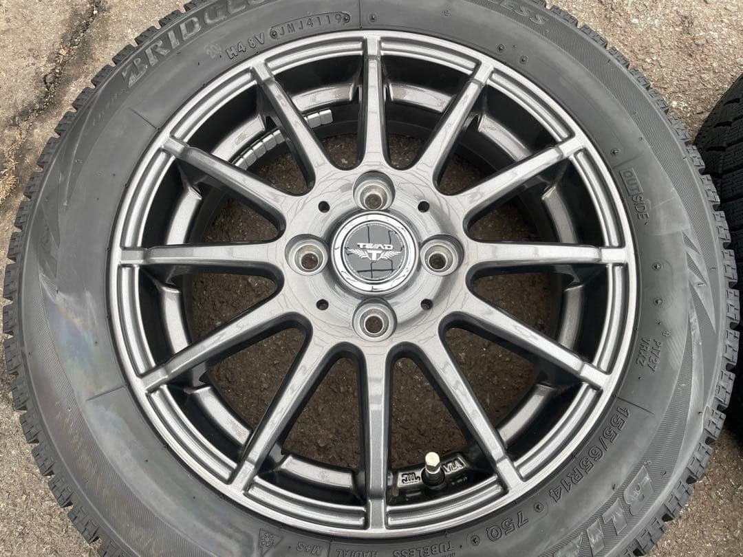 中古スタッドレスセット！TEAD×BS ブリザック VRX 155/65R14付