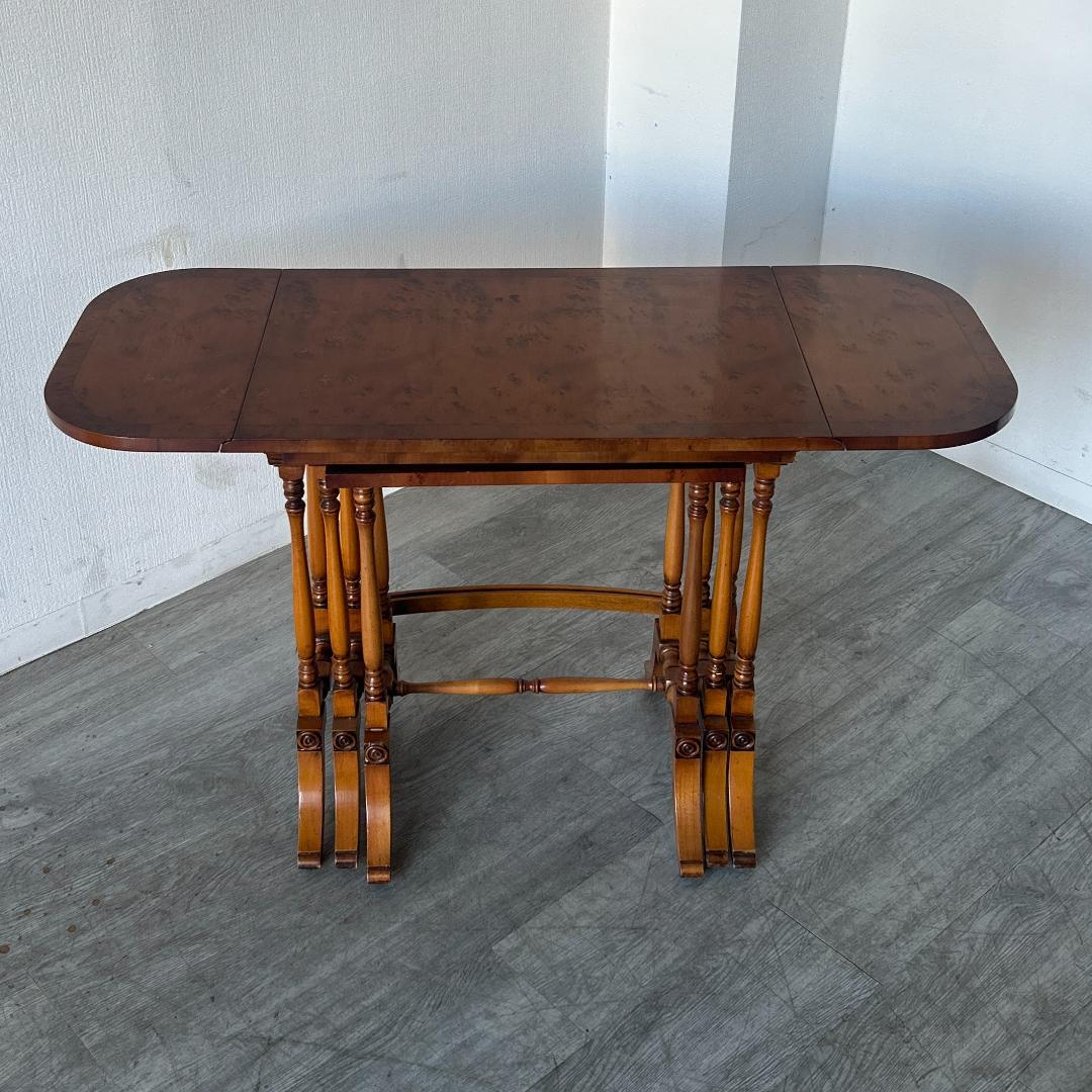 イギリス アンティーク家具 フリップトップ ネストテーブル 1960年 952A