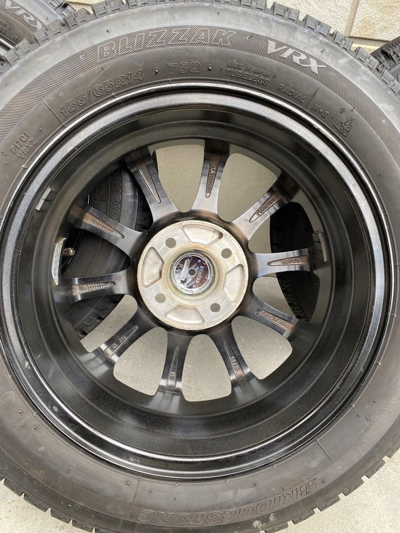 スタッドレスタイヤセット155/65R14 14インチ アルミホイール 軽自動車