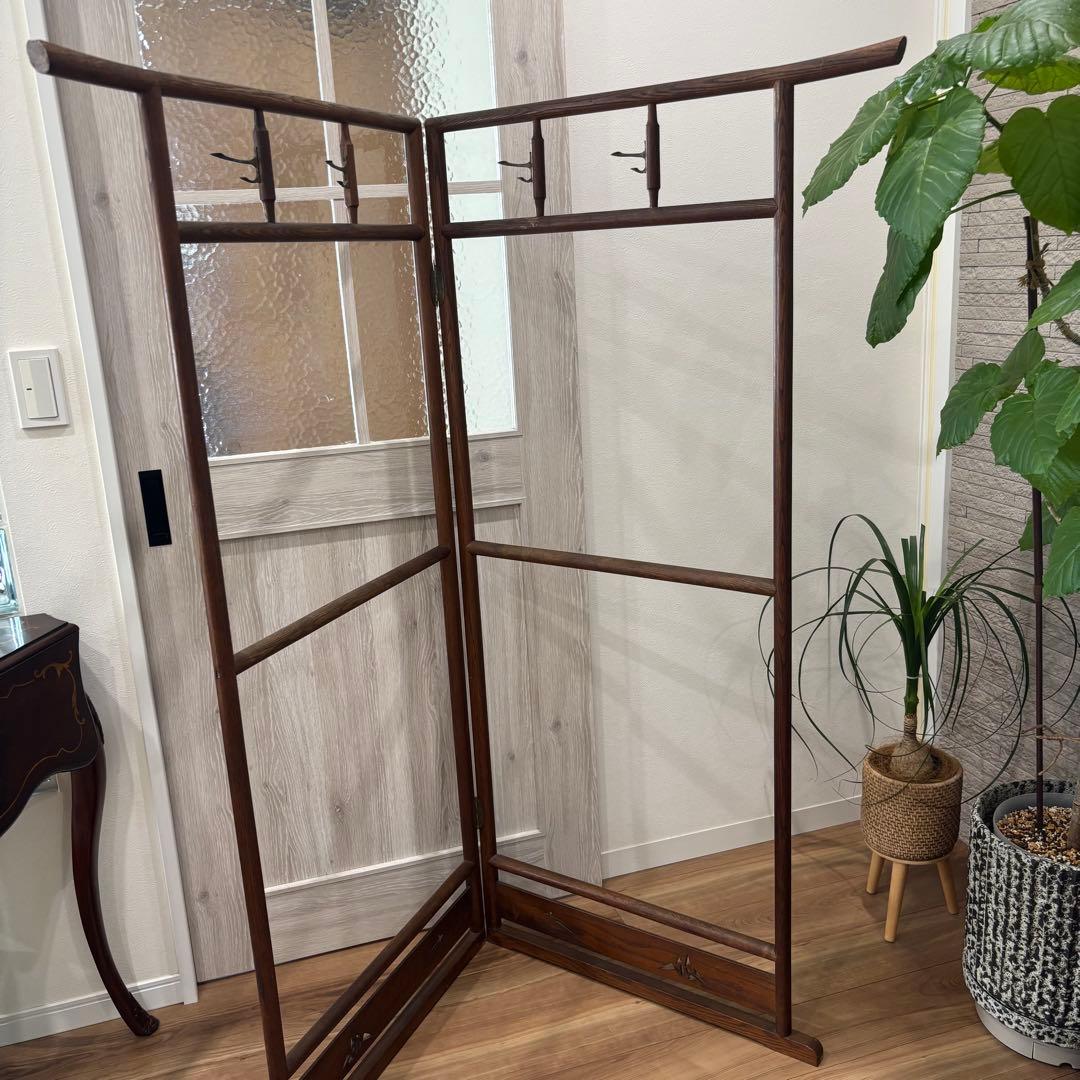 衣紋掛け　木製折りたたみ式 古道具