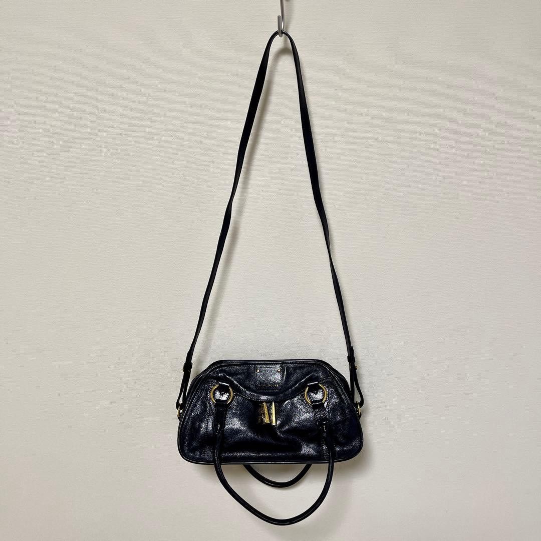 MARC JACOBS 本革2WAYハンドバッグ 黒 美品