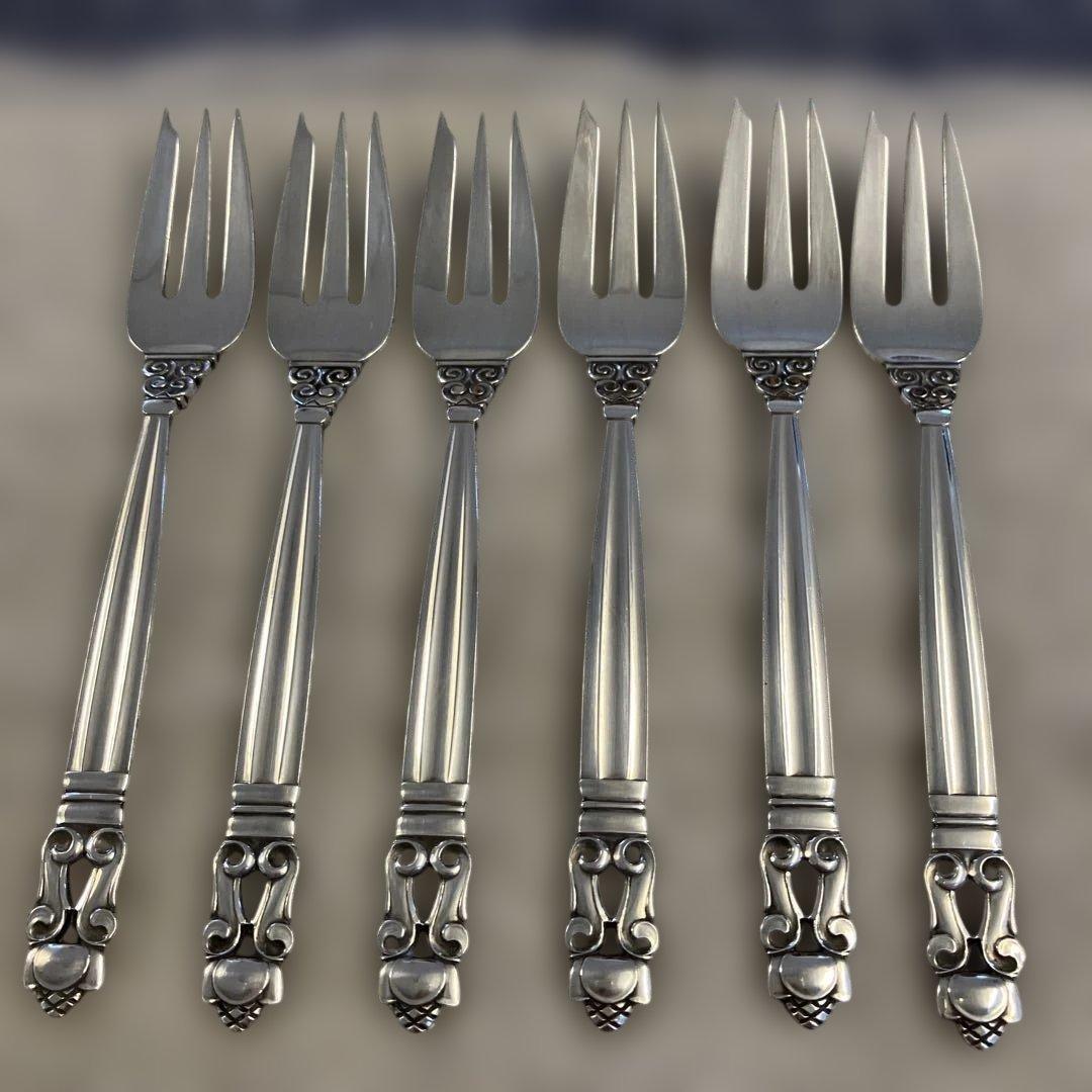 ジョージジェンセン　ケーキ用フォーク14cm 6本