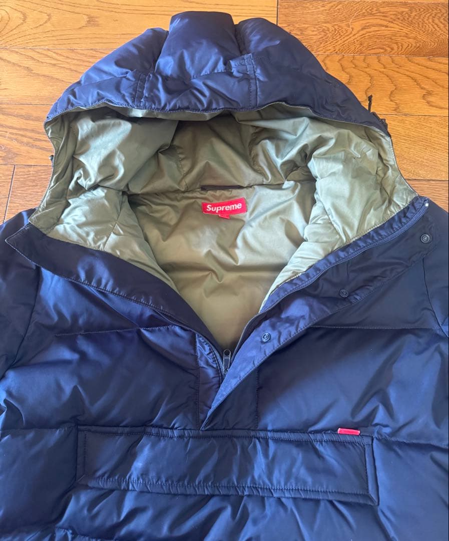 ぐ*ぅ様 シュプリーム　ネイビー フード付きダウンパーカー