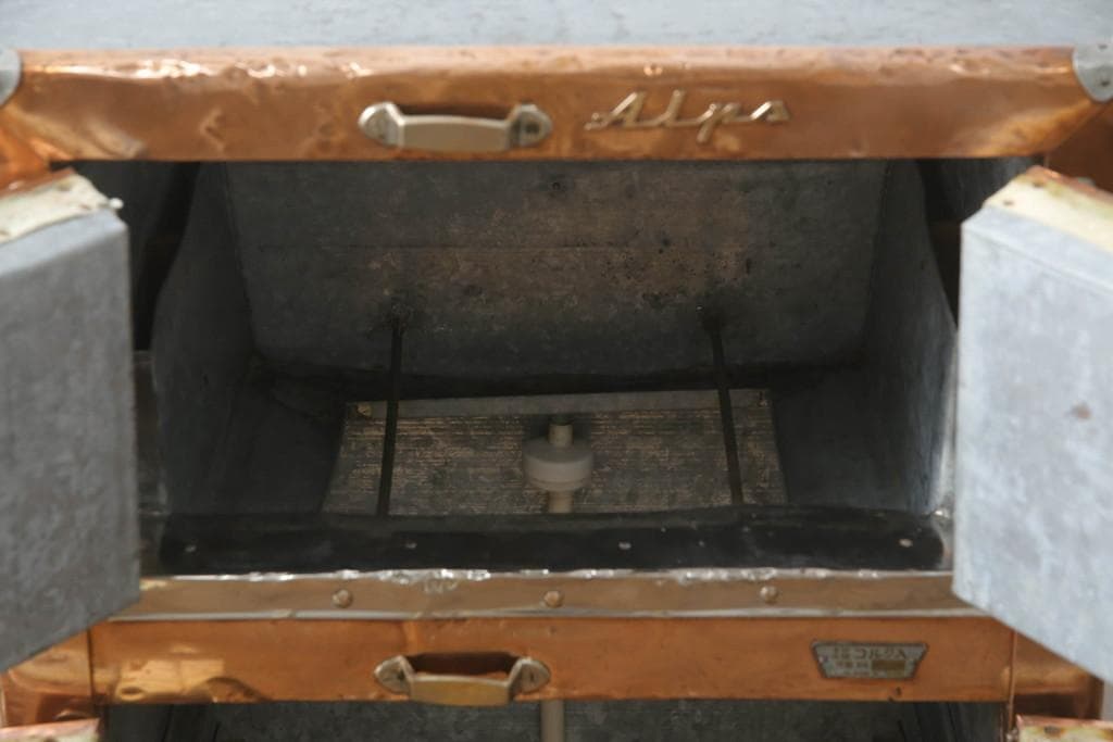 木製冷蔵庫　昭和レトロ　アンティーク　氷型冷蔵庫　Alps　日本製　古民家カフェ