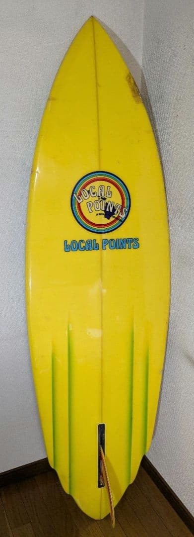 送料込み　LOCAL POINTS サーフボード イエロー 約180cm