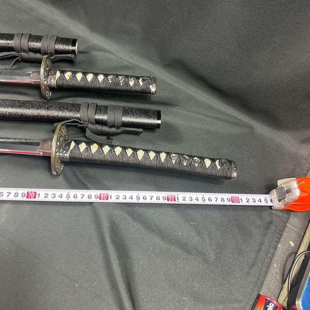 a*o様 波紋模様　居合刀2本セット　黒色鞘