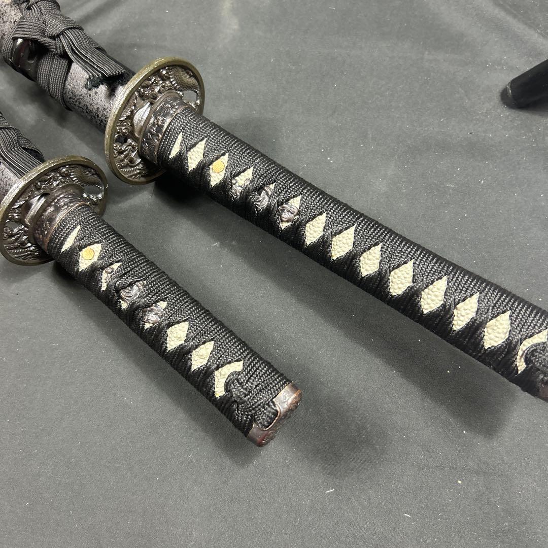 a*o様 波紋模様　居合刀2本セット　黒色鞘