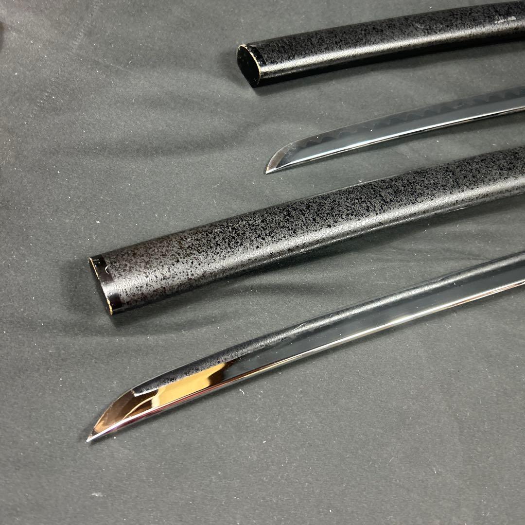 a*o様 波紋模様　居合刀2本セット　黒色鞘