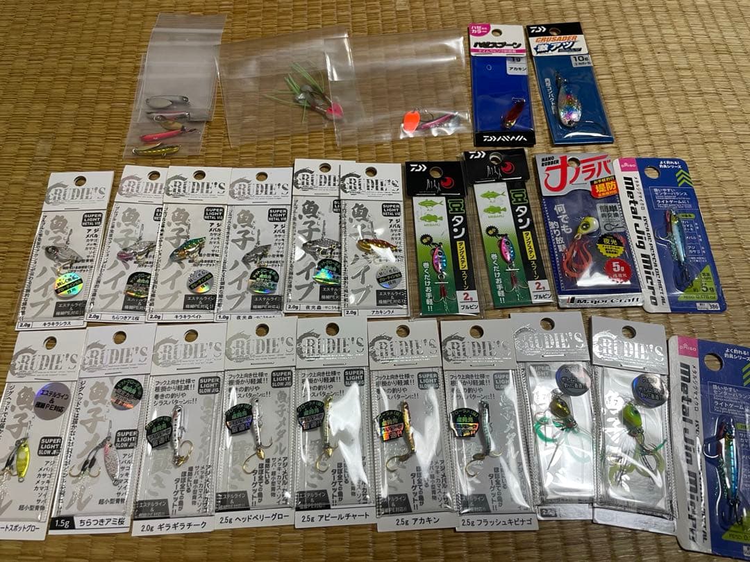 最終値下げ中アジング　ルアー　新品　中古　メガバス ルーディーズ　魚子メタル